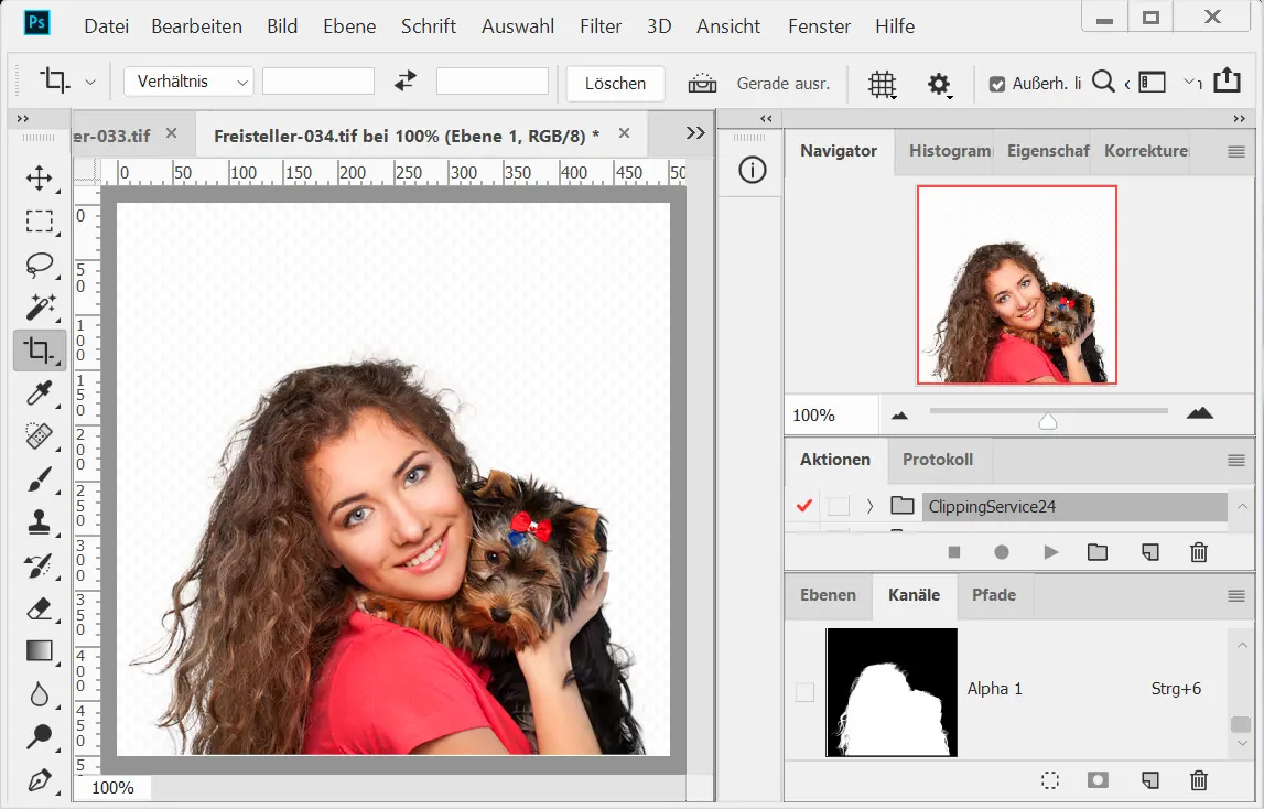 Alphakanal Freisteller, Haare freistellen Alphakanal Freisteller, Haare freistellen