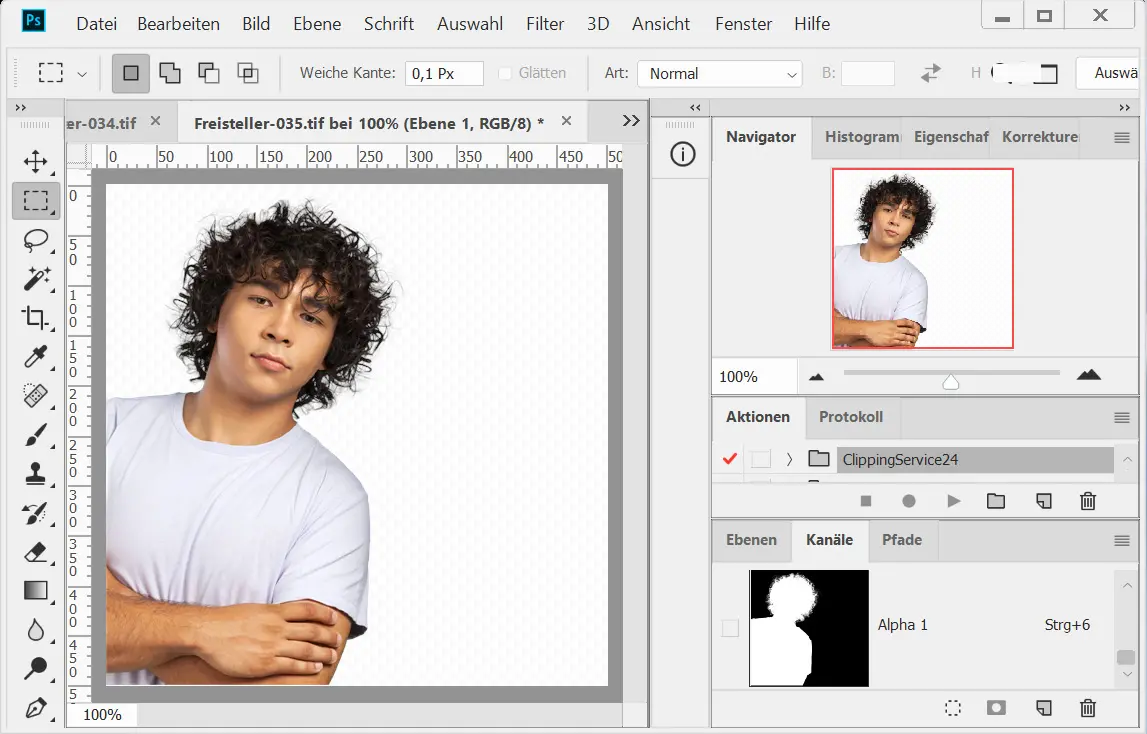Alphakanal Freisteller, Haare freistellen Alphakanal Freisteller, Haare freistellen