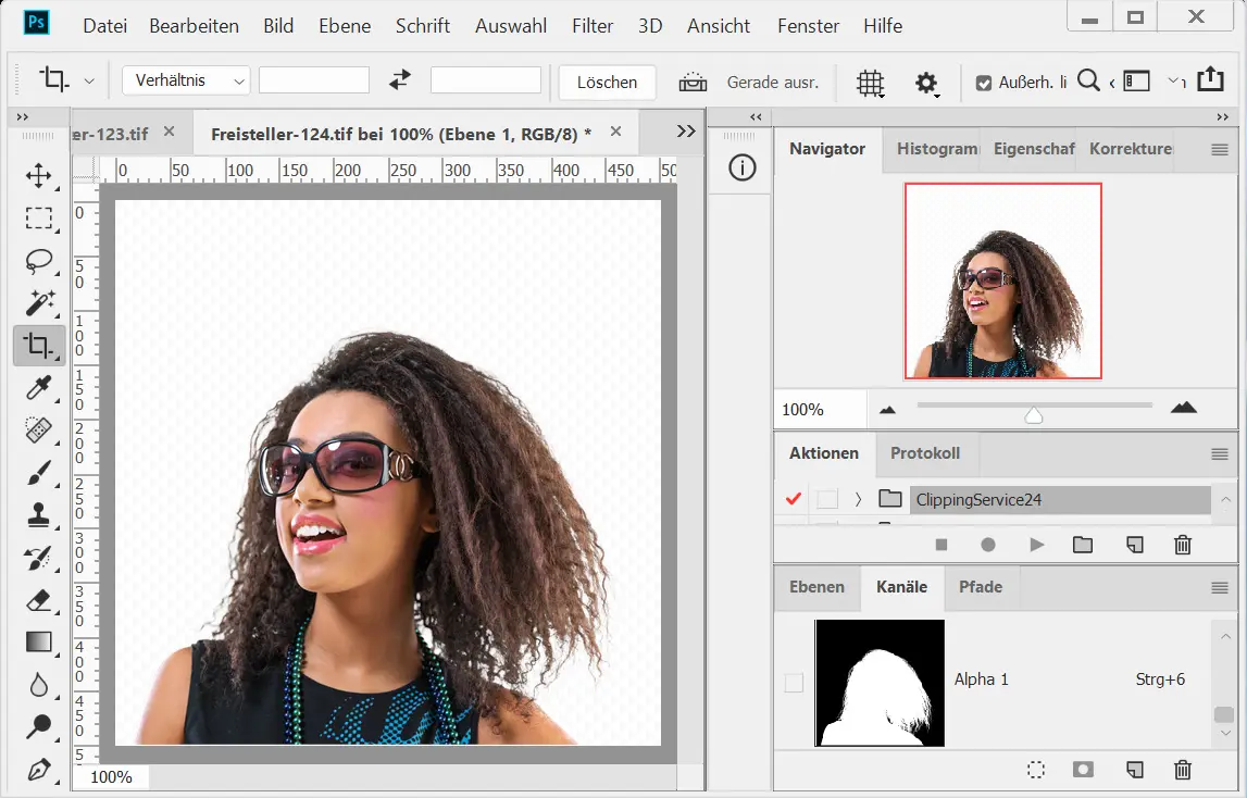 Alphakanal Freisteller, Haare freistellen Alphakanal Freisteller, Haare freistellen